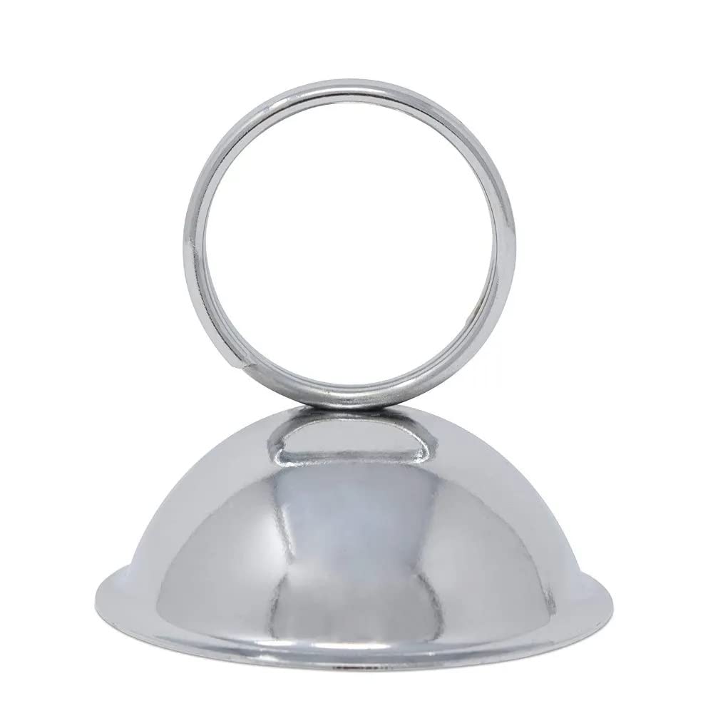 FINALITY Stainless Steel Table Stand Ring Style Menu Card Holder For Restaurants, Cafes, Bars, Hotels And Other Hospitality Or Service-Based Businesses (24)