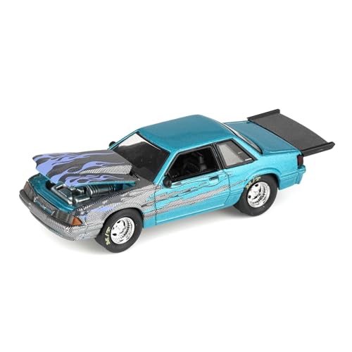 OBT 1/64 1990 Ford Mustang Fox Body Drag Car miniatura 5