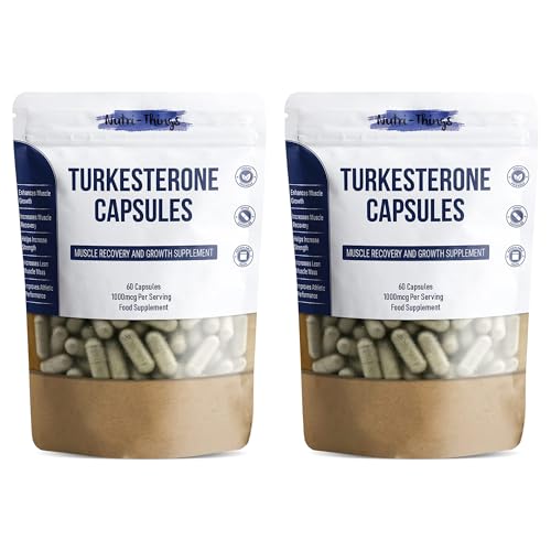 Turkesterone Twin Pack (2 x 60 Capsules) | Muscle Recovery and Muscle Growth Supplement | Max Strength 1000mg Per Serving | 120 Capsules