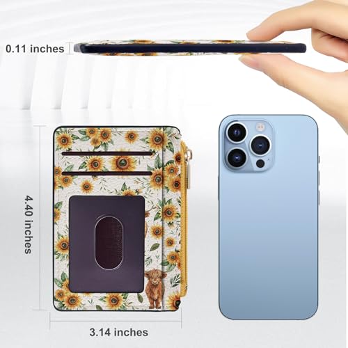 Image of Tipmile Womens Credit Card Holder Wallet, Small Slim RFID Blocking Sleeve | Mini Tiny Cute ID Case, Minimalist Zipper Pocket Wallet, Thin Coin Purse, Mothers Gift