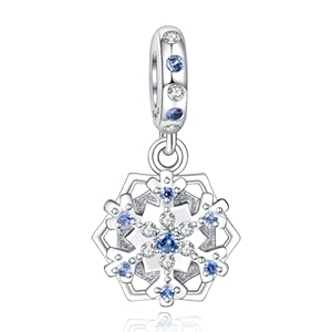 Breloque Flocon de Neige Saphir Argent 925 Rimgoris