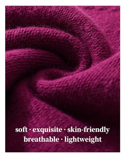 Image of jaxmonoy Cashmere Slouchy Knit Beanie Hat for Women Winter Soft Warm Ladies Wool Knitted Skull Beanies Cap