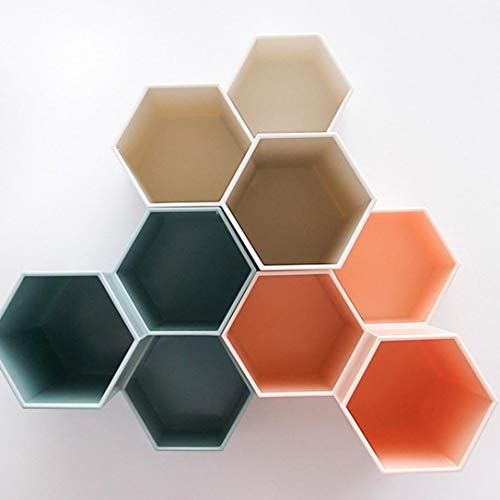 Weite Porta canetas hexagonal, organizador de mesa criativo, ideal para caneta, lápis, pincéis de ma