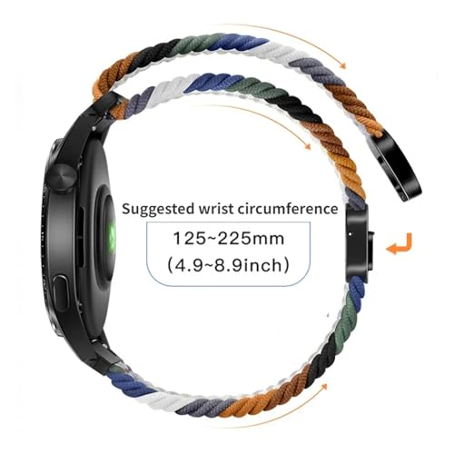 Bracelet nylon respirant 22mm anti-transpiration pour montre connectée - 5