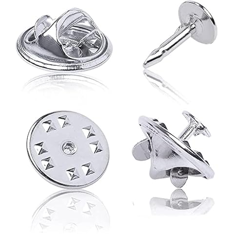 100 Pairs Sliver Butterfly Clutch Metal Pin Backs Replacement, Butterfly Clutch Backs with Blank Pins for Craft Making Cover