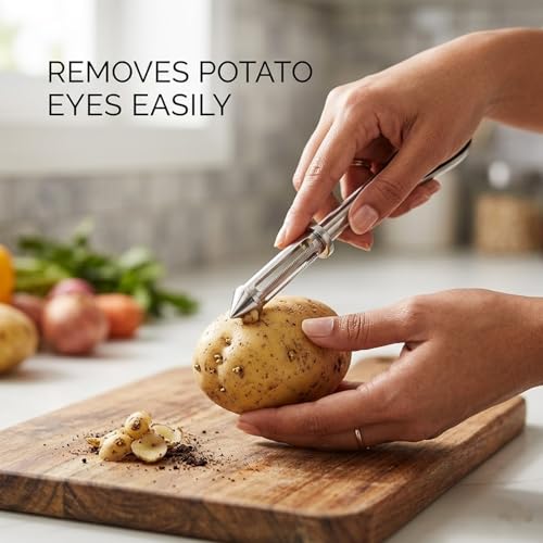 Image of Signamio Julienne Peeler for Salad 3 in 1 Multi Blade Salad Peeler and Julian Peeler for Salad for Fast Vegetable Ribbons and Thin Slices for Healthy Meal Prep
