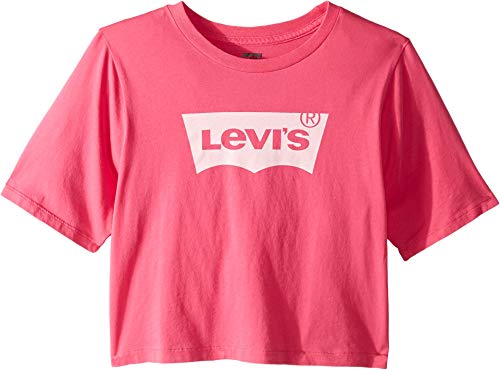 Image of Levi's Girl's Cotton Regular Fit All Over Print High Rise Top