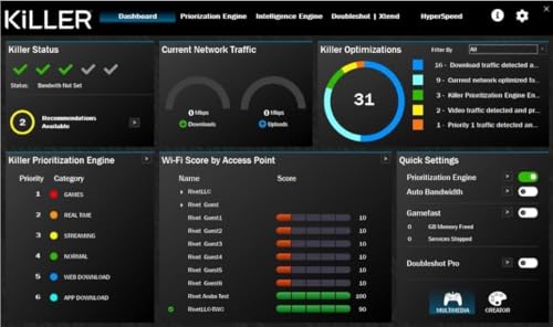 Kit Killer Wi-Fi 6 AX1650x para escritorio | 2,4 Gbps | Soporte Bluetooth 5.2 | PCIe x4 | Adaptador inalámbrico miniatura 5