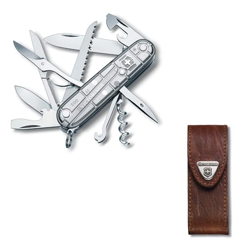 VICTORINOX(ビクトリノックス) ナイフ ハントマン シルバーテック 多機能 防災グッズ 登山 ハイキング キャンプ はさみ のこぎり付き 15機能を搭載したスイス製マルチツール 小型 コンパクト 携帯しやすい 十徳 【国内正規品】 1.3713.