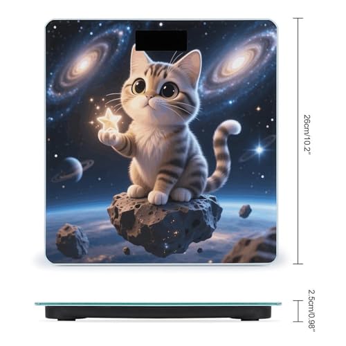 Báscula digital de baño Space Cat and Galaxy miniatura 2