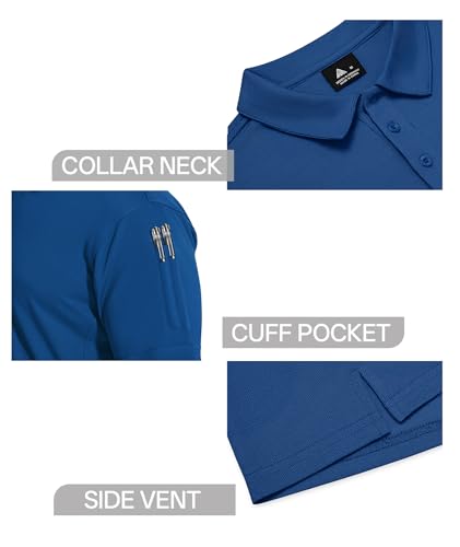 ZITY 4 Pack Men's Polo Shirt Short Sleeve Athletic Performance Tactical Shirts for Men Outdoor Sport Work T-Shirt3
