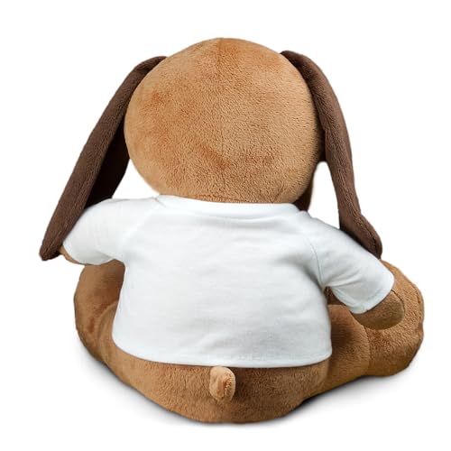 printplanet® - Kuscheltier Hund mit eigenem Foto, Namen oder Text Bedrucken - 17 Designs - Stofftier