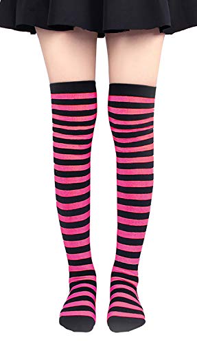 Women Arm Warmer Gloves Knee Thigh High Socks Set