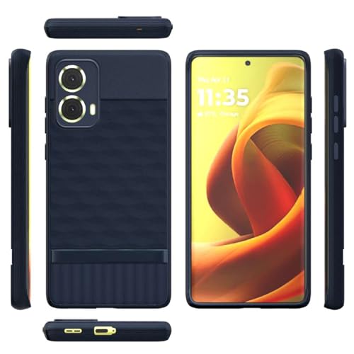 Image of Shockproof Case for Motorola Moto G85 5G | Full Camera Protection | TPU Flexible Back Cover for Motorola Moto G85 5G (Steel Blue)