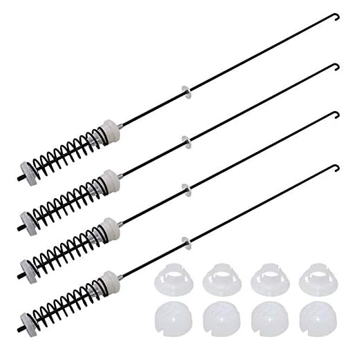 【ALLOY UPGRADED】W10780045 WTW4816FW2 NTW4516FW2 NTW4605EW0 NTW4516FW1 WTW4800BQ1 Washer Suspension Rods Kit 4 Pcs by Beaquicy-Washer Parts for Whirlpool Kenmore Suspension Rods RTW4516FW1,11020102310