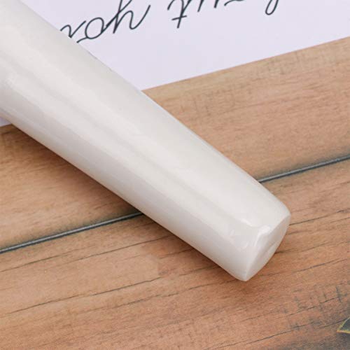 Heallily Suribachi Ceramic Pounder Porcelain Mortar Pestle Replacement Rod Garlic Masher Muddler Medicine Baby Complementary Food Grinding Stick 13Cm 1Pc (White) #TOP5