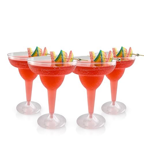 4-Pack Plastic Margarita Glasses (325ml) – Durable Cocktail Cups – Clear Cocktail Glasses for Margaritas, Daiquiris, and Martinis – Ideal for Parties, Weddings, BBQs & Outdoor Events