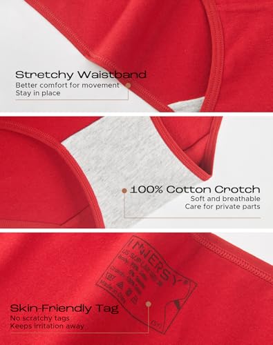 Image of INNERSY Womens Underwear Cotton Hipster Panties Regular & Plus Size 6-Pack