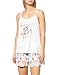 Produktbild women'secret Damen Straps Short Pant Pyjama Diver Pijama Pyjamaset, Elfenbein, XXL