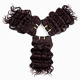 Brazilian Curly Hair Bundles,Short Synthetic Deep Weave Hair Bundles For Black Women,Curly Hair Bundles 8 Inch 3 Bundles (8 8 8,100g/Pack,Maroon)