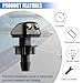 ZIMISI Car Front Windshield Washer Nozzles, Double-Hole Auto Wiper Water Sprayers, Adjustable Nozzle Washer Kit for Most Vehicles (2PCS)