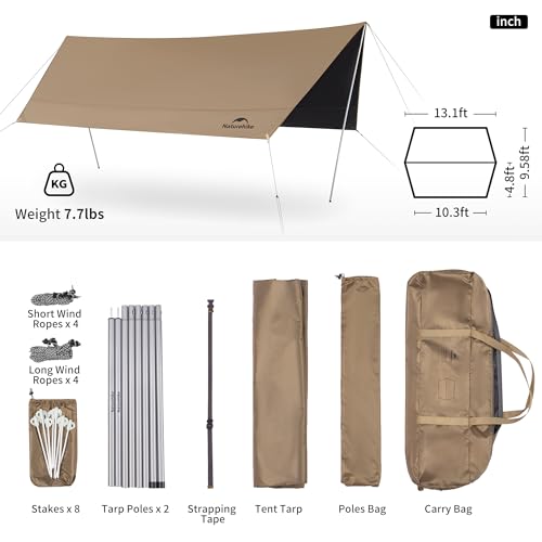 Naturehike Cloud Skies Tarp with Poles