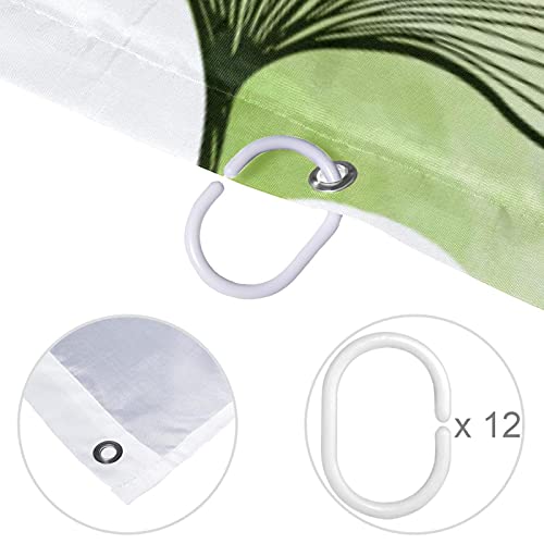 Rideau de douche vert 168 x 183 cm imperméable et lavable