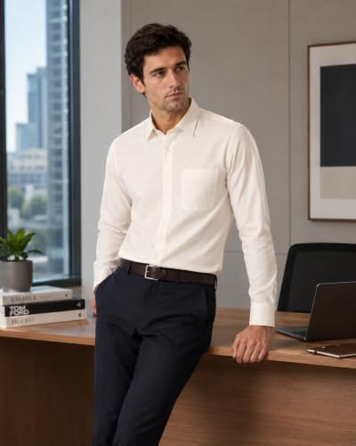 Image of Appel Touch Men's Cotton Blend Formal Shirt Full Sleeves