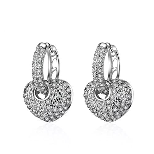 Bijoux en argent sterling : boucles d'oreilles cœur durables pour femmes au design raffiné