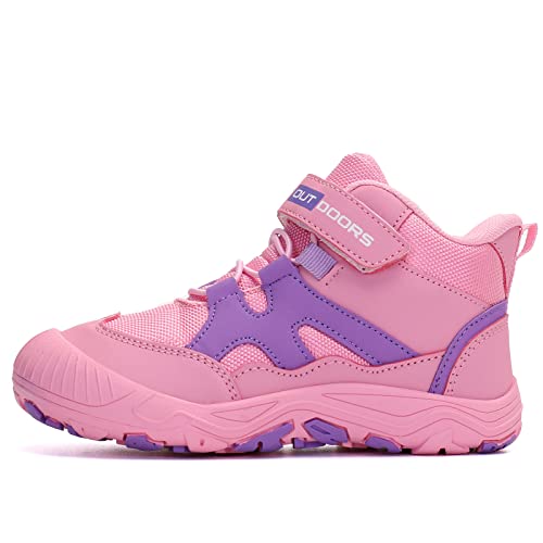 Eliogn Boys Girls Ankle Hiking Boots Outdoor Mountaineering Sports Hiking Shoes High Top Sneakers for Kids2