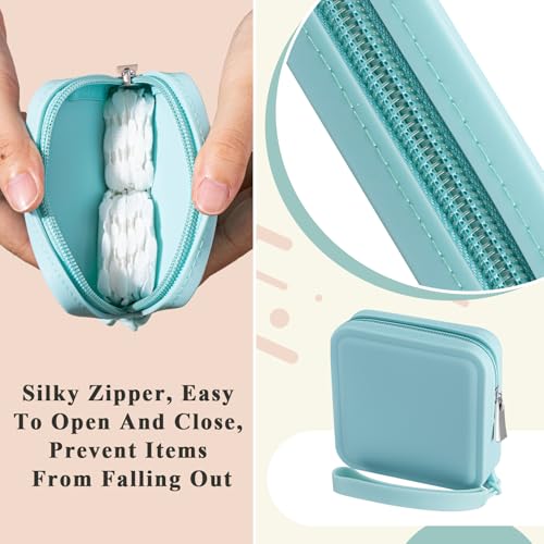 Kathfly 4 Pcs Multicolor Mini Waterproof Makeup Bag Pouch for Purse Hair Tie Organizer Travel Silicone Bobby Pin Holder Portable Small Cosmetic Bag Coin Purse for Women Accessories Small Items4