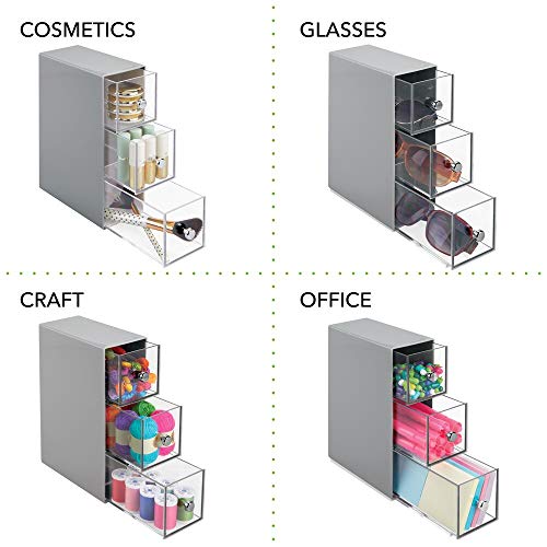 mDesign 2er-Set Küchen Organizer mit je drei Schubladen – Aufbewahrungsbox für Teebeutel, Kaffeepads, Süßungsmittel und… – Bild 5