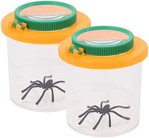 ULTECHNOVO Kids Outdoor Toys 2pcs Magnifying Box Insert Viewer Magnifier Container Critter Cage Jar for Kids Children Science Nature Exploration Tools Kids Outdoor Playset