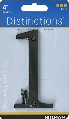 Distinctions 843141 Black Flush-Mount 4-Inch House Number 1 - Image 7