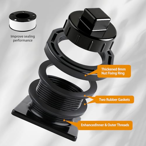 Image of 1 Pack Stock Tank Drain Plug Fit for rubbermaid Commercial 50 70 100 150 300 Gallon Stock Tank,Water Tank Plug,Float Valve Drain Replacement,Leak Proof Design