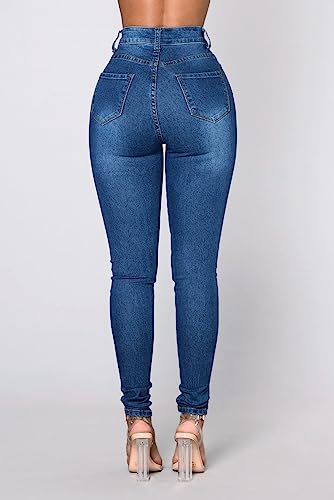 yoeasy Women's Classic High Waist Jeans Stretch Butt Lifting Skinny Jeans Curvy Slim Fit Denim Pencil Pants4