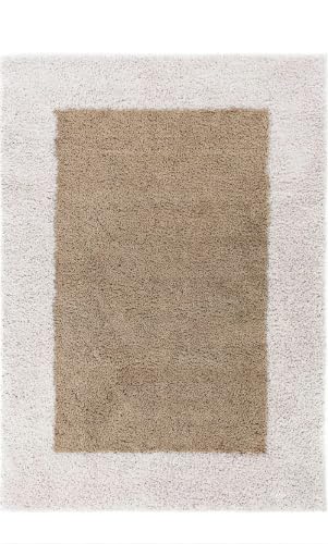 Image of Shaggy Carpet for Living Room 5X7 FEET Fluffy Plush Area Rug, Thick Fur Floor Carpet Modern Cozy Rug for Home Decor, Kids Room Bedside Hall, Durable Comfortable Shaggy Rug (L-Beige)