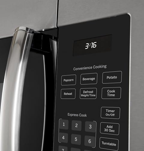 Image of GE 30 inch Over-the-Range Microwave, 1.6 Cu. Ft., 1000 Watts, 300 CFM Hood Vent, LED Lighting, Auto Defrost, Easy Mount Install, Stainless Steel, JVM3160RFSS