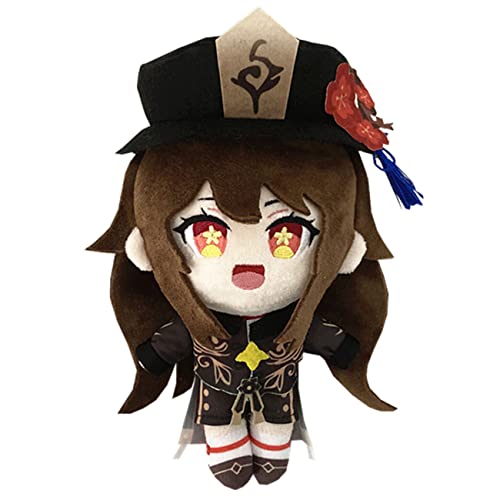 Lwiuentx Genshin Impact Hu tao Peluche en Peluche 20 cm/7.8 Pouces Mignon Dessin Animé Doux Coussin Oreiller Cadeau pour Les Fans Cover