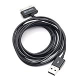 Aduro Samsung Galaxy Tablet Extra Long USB Charge & Sync Data Cable (6.5 feet) USB to 30 Pin, Galaxy Tab 7-Inch, 8.9-Inch,10.1-Inch