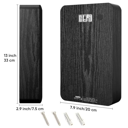 Image of Saiyin On-Wall Speakers (Pair),Flexible Install Wall-Mountable Surround Speaker,4 Ohms,3.5-Inch Woofer with Horn Tweeter,2-Way Passive Speakers for Home Theater, Living Room,Office