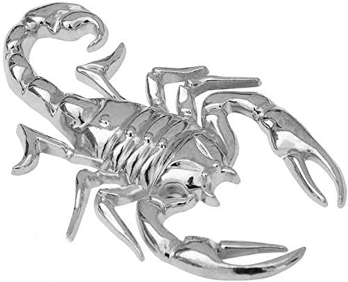 2 Pack Scorpion Sticker Car Decals 3D Funny Cool Metal Home Decorative Car Body Decor Badge - Silver #TOP1