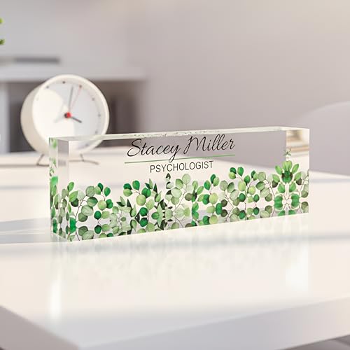 ARTBLOX | Phd Gift, Teacher Name Plate, Office Decor, Desk Name Plate Custom, Name Plate for Desk, Daughter Gift, Desk Plaque