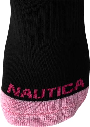 Image of Nautica Womens No Show Socks Moisture Wicking Athletic Low Cut Socks 6 Pack | Moisture Wicking Dri-Motion Fabric, Cushioned Key Areas, Banded Arch Support, No Show Low Cut, Shoe Size 4-10