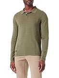Passform: Comfort Fit camel active Poloshirt Langarm Polokragen geknöpft Struktur Oliv Größe XXL