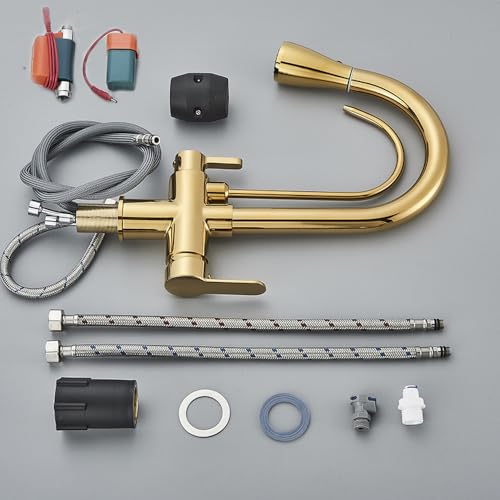 Robinet de cuisine à eau pure en laiton antique avec capteur - 8
