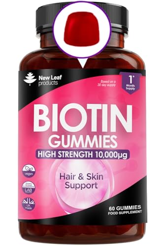 Beauty-Hair-Skin-Nails-Gummies-for-Hair-Growth-Skin-Health-Biotin-10000g-Vegan-Chewable-Beauty-Vitamins-Hair-Vitamins-for-Women-Men-GMO-Free-No-Artificial-Colours-or-Flavours-60-Gummys