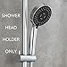 Shower Holder Chrome, Biveah Brass Hand Shower Holder Bracket Replacement for 20MM Shower Riser Rail, KZS006C