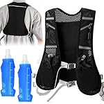 VGECEE Chaleco Hidratacion Trail Running + 2 Soft ...: 【Ligero, Ajustable, Para Hombres Mujere Niños】¡Descubre nuestra chaqueta de hidratación para running, un conjunto de 1 chaleco de running y 2 botellas blandas azules, con un peso total de solo 350g! Su diseño unisex ajustable es adecuado para la mayo...