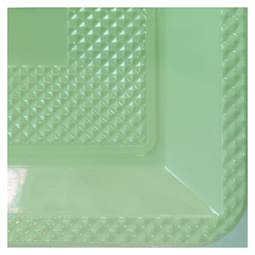 Prato Descartável Verde Candy Quadrado 15cm - 10 Unidades
